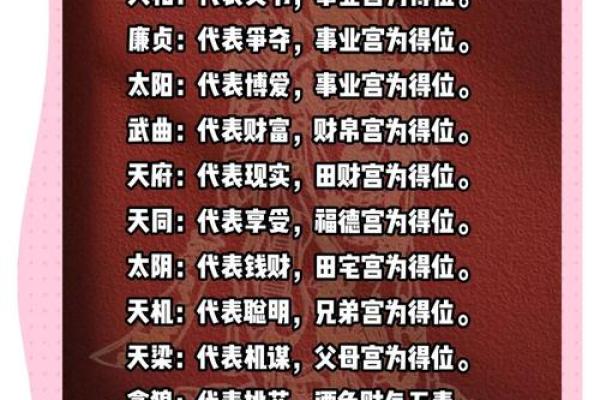 紫薇斗数星星详解