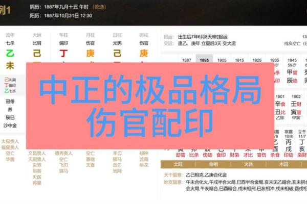 八字伤官配印格局
