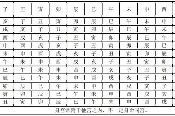 紫薇斗数体用宫