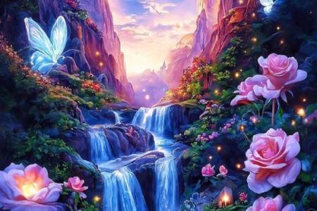 浪漫花房子风水壁纸