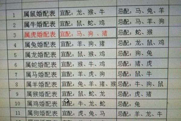 终于有人把“十二生肖夫妻配对表”，整理出了，看看吧，仅供参考