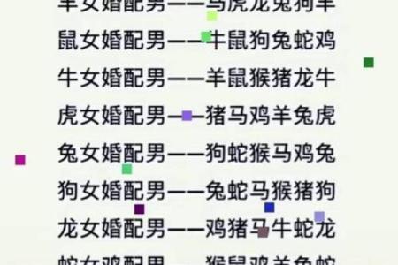 十二生肖配对表 属相配对