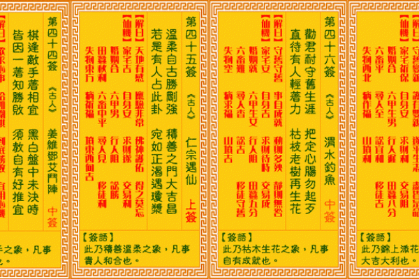 观音灵签求解感情16签