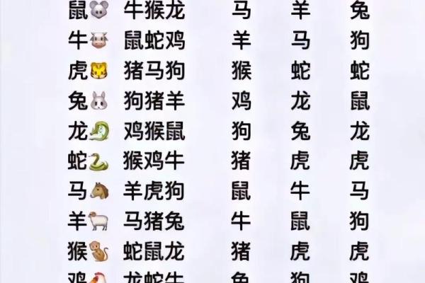 生肖配对查询表