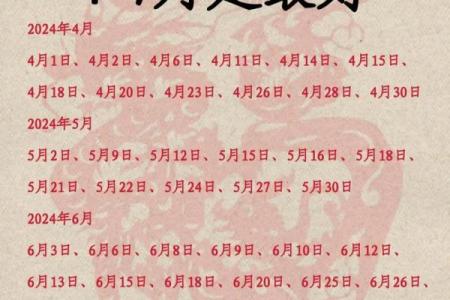 择吉选日子 2024年属龙人开市吉日一览表