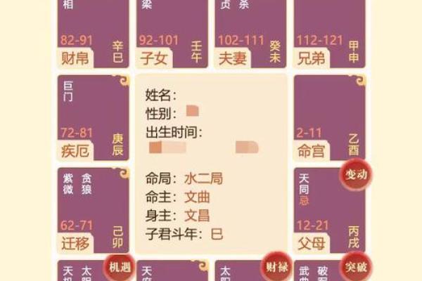 紫薇斗数看月运